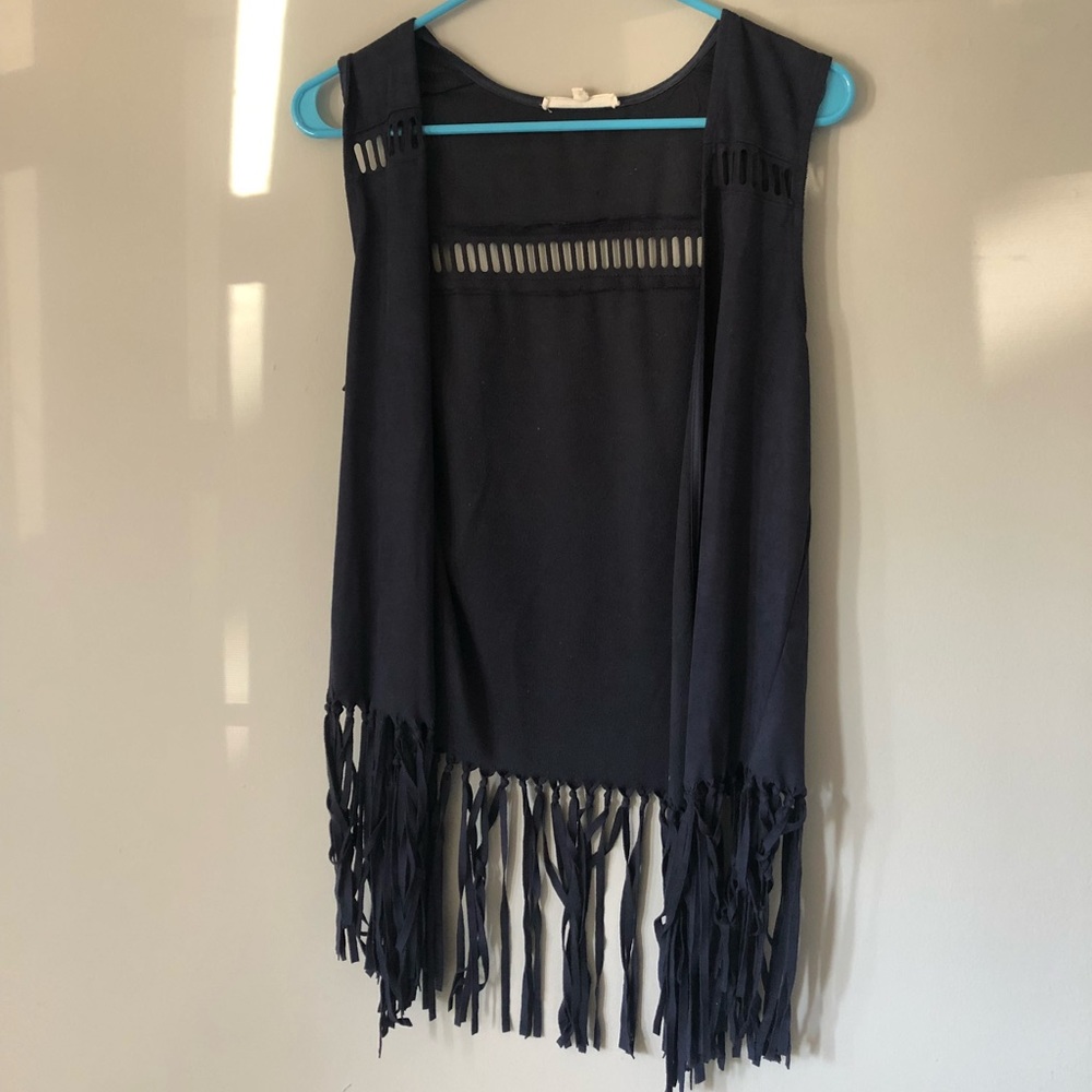 Fringed boho vest